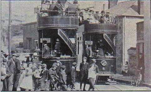 pool fore street with trams